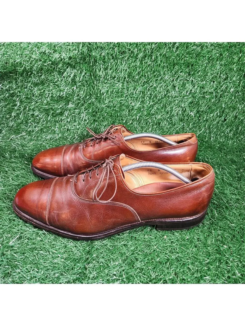 Allen Edmonds Park Avenue Men's Size 12 B Shoes Brown Leather Cap Toe Oxfords